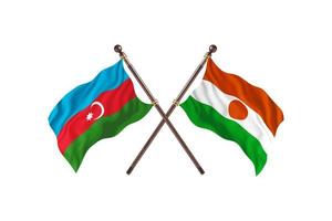 Azerbaijan versus Niger Two Country Flags photo