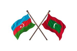 Azerbaijan versus Maldives Two Country Flags photo