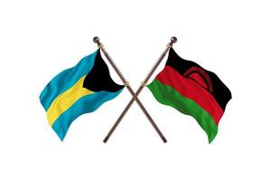 Bahamas versus Malawi Two Country Flags photo