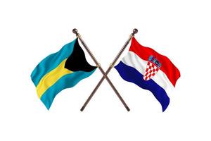 Bahamas versus Croatia Two Country Flags photo