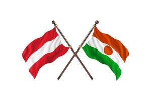 Austria versus Niger Two Country Flags photo