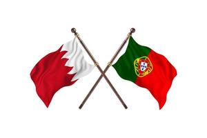 Bahrain versus Portugal Two Country Flags photo