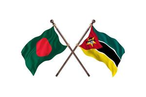 bangladesh contra mozambique dos banderas de países foto