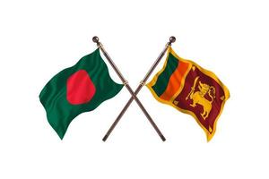 bangladesh contra sri lanka dos banderas de países foto