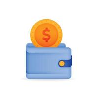 Saving and Investment Icon. Cashless Icon. Money in Wallet Icon. Budget Icon. Can be used for banking, financial, purchase, bill, taxation, payment, sell, buy, trade, transaction, debt, loan vector