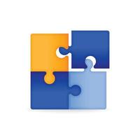 Puzzle or Jigsaw Icon. Teamwork and Collaboration Icons. Play and games Icon. Can be used for businesses, websites, mobile apps, posters, ads flyers, banners vector