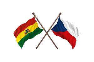 bolivia contra república checa dos banderas de países foto