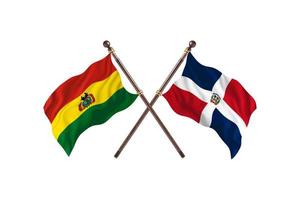 Bolivia versus Dominican Republic Two Country Flags photo