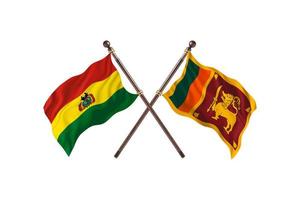 bolivia contra sri lanka dos banderas de países foto