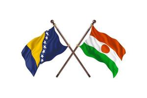 Bosnia versus Niger Two Country Flags photo