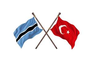 botswana contra turquía dos banderas de países foto