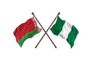 Belarus versus Nigeria Two Country Flags photo