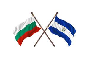 Bulgaria versus El Salvador Two Country Flags photo