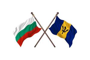 Bulgaria versus Barbados Two Country Flags photo