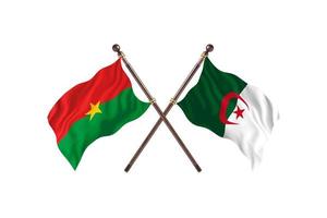 burkina faso versus argelia dos banderas de países foto
