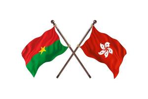 Burkina Faso versus Hong Kong Two Country Flags photo