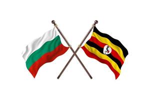 Bulgaria versus Uganda Two Country Flags photo