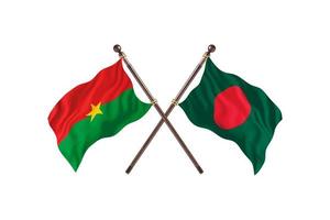 burkina faso versus bangladesh dos banderas de países foto