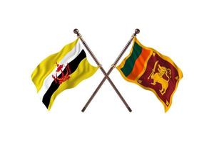 brunei contra sri lanka dos banderas de países foto