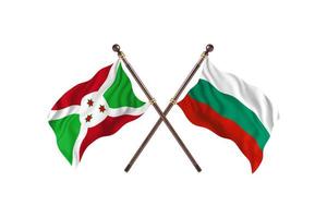 burundi contra bulgaria dos banderas de países foto