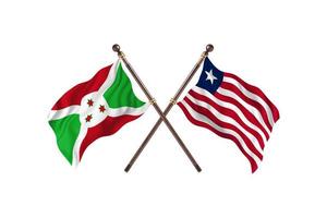 Burundi versus Liberia Two Country Flags photo