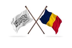 emirato islámico de afganistán versus chad dos banderas de países foto