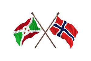 Burundi versus Norway Two Country Flags photo