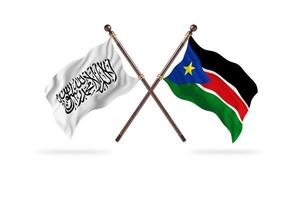Islamic Emirate of Afghanistan versus South Sudan Two Country Flags photo