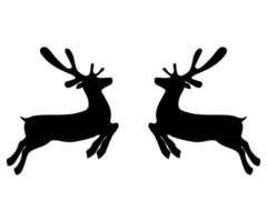 Reindeer is skipping for Christmas. Icon isolated on white vector