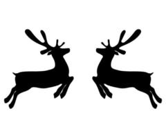 Reindeer is skipping for Christmas. Icon isolated on white vector