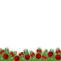 Red Christmas ball on a ribbon with a beautiful bow isolated on white vector