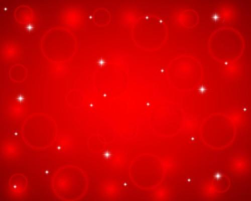 Christmas red shiny background with snowflakes and stars