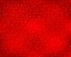 fondo rojo brillante de navidad con copos de nieve y estrellas vector