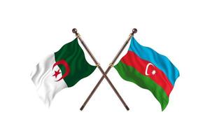 Algeria versus Azerbaijan Two Country Flags photo