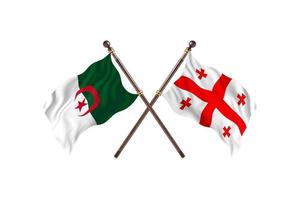 Algeria versus Georgia Two Country Flags photo