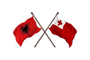 Albania versus Tonga Two Country Flags photo