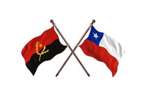 angola contra chile dos banderas de países foto