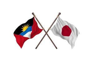 Antigua and Barbuda versus Japan Two Country Flags photo