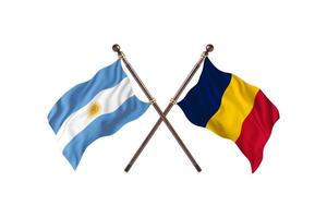 Argentina versus Chad Two Country Flags photo