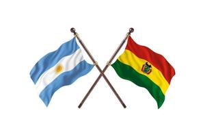 Argentina versus Bolivia Two Country Flags photo