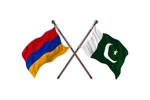 Armenia versus Pakistan Two Country Flags photo