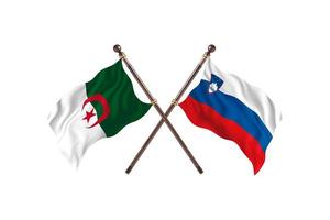 Algeria versus Slovenia Two Country Flags photo