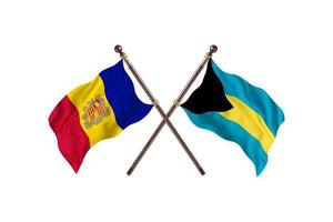 Andorra versus The Bahamas Two Country Flags photo