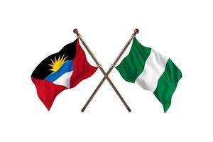 Antigua and Barbuda versus Nigeria Two Country Flags photo