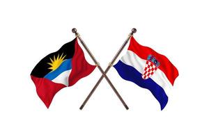 Antigua and Barbuda versus Croatia Two Country Flags photo