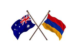 Australia versus Armenia Two Country Flags photo