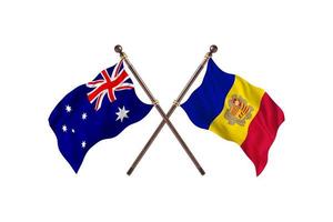 Australia versus Andorra Two Country Flags photo