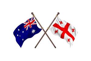 Australia versus Georgia Two Country Flags photo