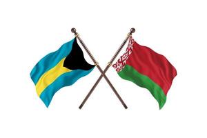 Bahamas versus Belarus Two Country Flags photo