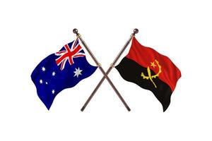 Australia versus Angola Two Country Flags photo